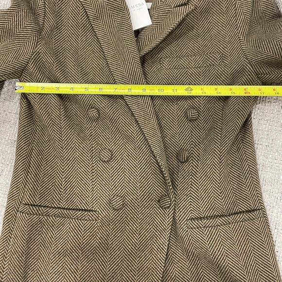Brown Herringbone blazer in a tweed vintage inspired style dark academia jacket - Picture 7 of 15